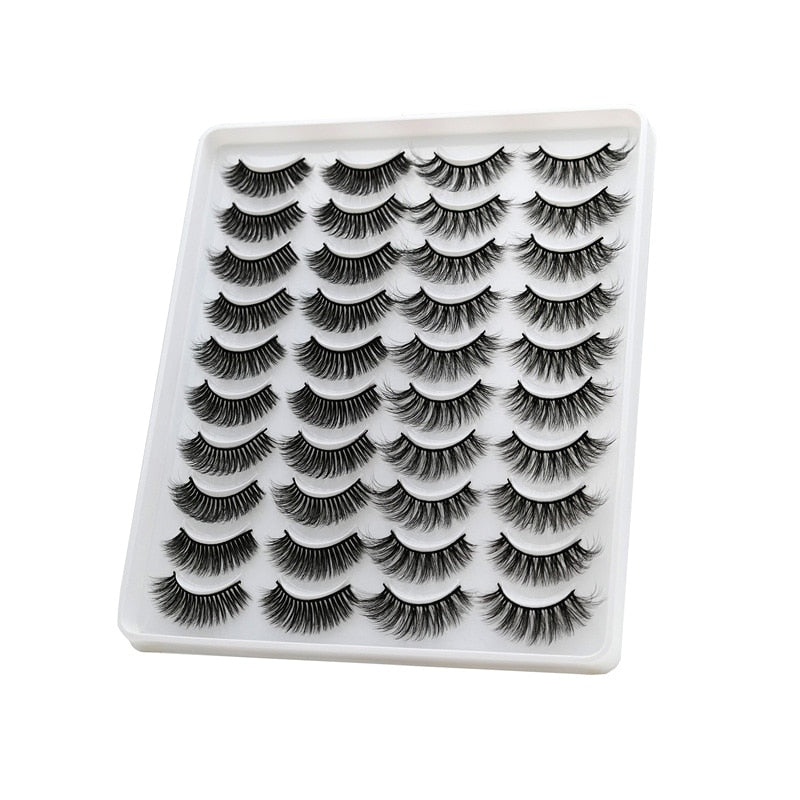 Pairs of 3D False Eyelashes Naturally Soft and Fluffy Eyelashes Artificial Mink Eyelashes Make up Eyelash  Eyelash Brush.